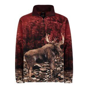 Wildkind Western Moose Bull Elk Deer Buck Stag Forest Jacket Red Sweater S-2X